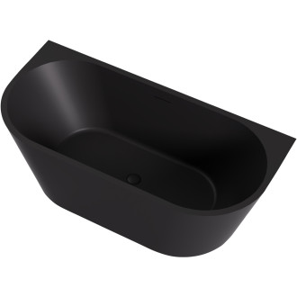 CERANO - Volně stojící akrylátová vana Grazia - černá matná - 170x80 cm