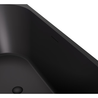 CERANO - Volně stojící akrylátová vana Grazia - černá matná - 170x80 cm