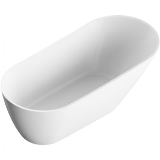 CERANO - Volně stojící akrylátová vana Savoia - bílá lesklá - 170x80 cm