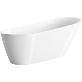 CERANO - Volně stojící akrylátová vana Savoia - bílá lesklá - 170x80 cm