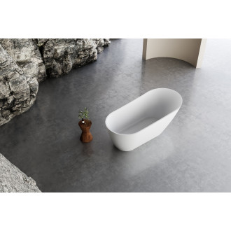 CERANO - Volně stojící akrylátová vana Savoia - bílá lesklá - 170x80 cm