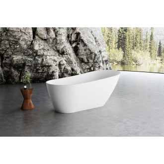 CERANO - Volně stojící akrylátová vana Savoia - bílá lesklá - 170x80 cm