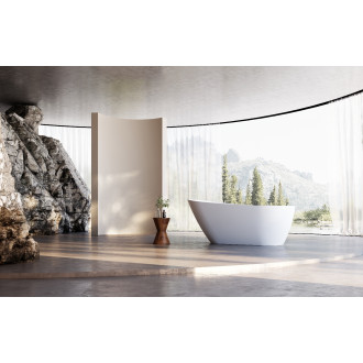 CERANO - Volně stojící akrylátová vana Savoia - bílá lesklá - 170x80 cm