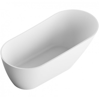 CERANO - Volně stojící akrylátová vana Savoia - bílá matná - 170x80 cm