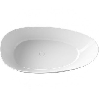 CERANO - Volně stojící akrylátová vana Unica - bílá lesklá - 170x80 cm