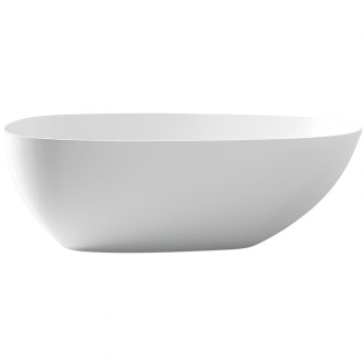 CERANO - Volně stojící akrylátová vana Unica - bílá lesklá - 170x80 cm