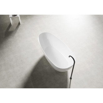 CERANO - Volně stojící akrylátová vana Unica - bílá lesklá - 170x80 cm