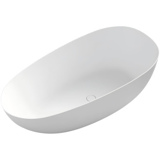 CERANO - Volně stojící akrylátová vana Unica - bílá matná - 170x80 cm