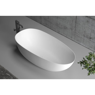 CERANO - Volně stojící akrylátová vana Unica - bílá matná - 170x80 cm