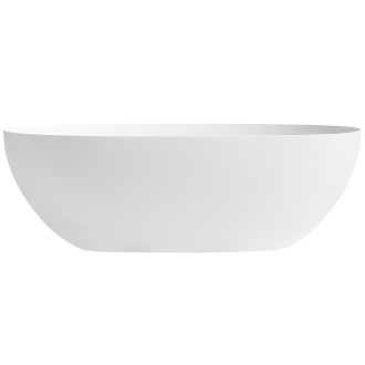 CERANO - Volně stojící vana z litého mramoru Antonia - bílá matná - 170x75cm