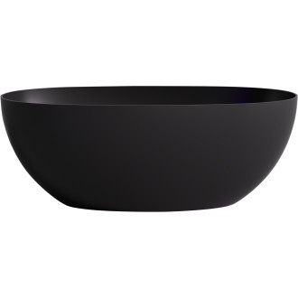 CERANO - Volně stojící vana z litého mramoru Antonia - černá matná - 170x75cm