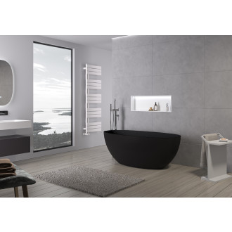 CERANO - Volně stojící vana z litého mramoru Antonia - černá matná - 170x75cm