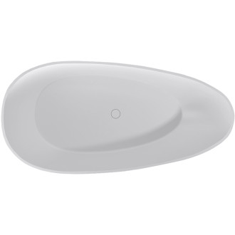 CERANO - Volně stojící vana z litého mramoru Aura - bílá matná - 180x90 cm