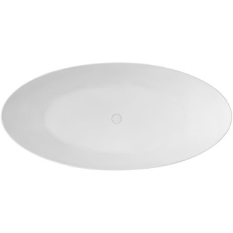 CERANO - Volně stojící vana z litého mramoru Emilia - bílá matná - 180x85cm