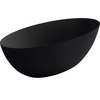 CERANO - Volně stojící vana z litého mramoru Emilia - černá matná - 180x85cm