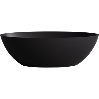 CERANO - Volně stojící vana z litého mramoru Emilia - černá matná - 180x85cm