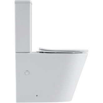 CERANO - WC kombi Hugo, Vortex - vírové splachování + Slim/SoftClose sedátko - spodní/zadní odpad - bílá lesklá - 62x37,5 cm