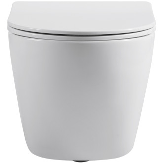 CERANO - WC závěsné Cesso, Vortex + Slim/UF sedátko - bílá lesklá - 49x36 cm