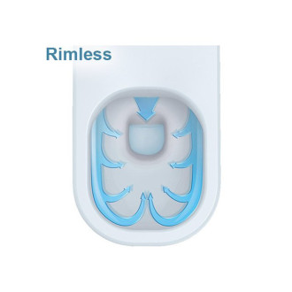 CERANO - WC závěsné Felci, Rimless + Slim/UF sedátko - bílá lesklá - 53x37 cm