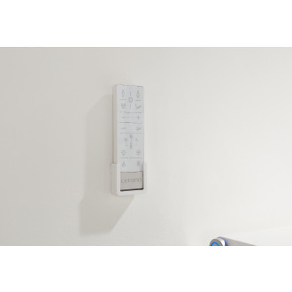 CERANO - WC závěsné s integrovaným elektronickým bidetem Cronus Pro, Vortex Rimless 180° + UF sedátko - bílá lesklá - 59,3x38,4 cm