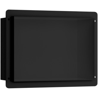 CERANO - Zápustná polička/nika do obkladu - černá matná - 30x20x10 cm
