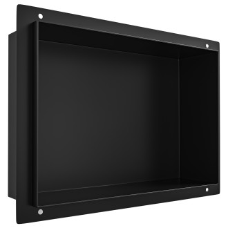 CERANO - Zápustná polička/nika do obkladu - černá matná - 30x20x10 cm