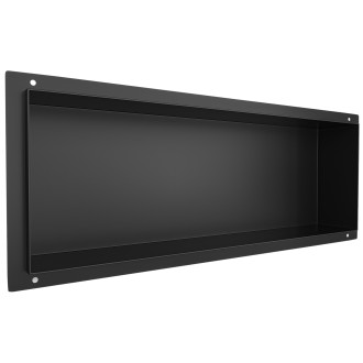 CERANO - Zápustná polička/nika do obkladu - černá matná - 60x20x10 cm