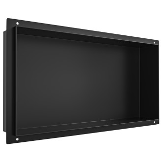 CERANO - Zápustná polička/nika do obkladu - černá matná - 60x30x10 cm