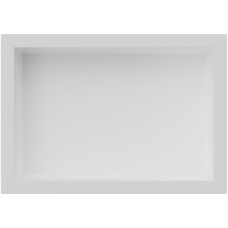 CERANO - Zápustná polička/nika s okrajem do obkladu - bílá matná - 30x20x10 cm