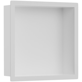 CERANO - Zápustná polička/nika s okrajem do obkladu - bílá matná - 30x30x10 cm