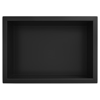 CERANO - Zápustná polička/nika s okrajem do obkladu - černá matná - 30x20x10 cm