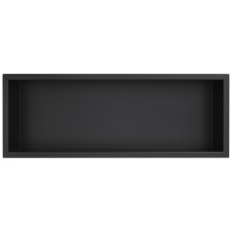 CERANO - Zápustná polička/nika s okrajem do obkladu - černá matná - 60x20x10 cm