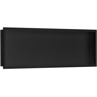 CERANO - Zápustná polička/nika s okrajem do obkladu - černá matná - 90x30x10 cm