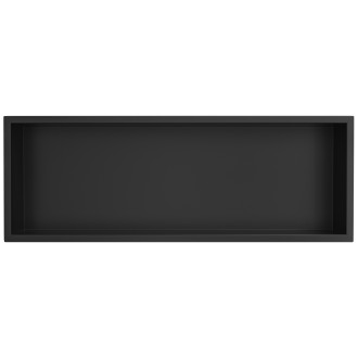 CERANO - Zápustná polička/nika s okrajem do obkladu - černá matná - 90x30x10 cm