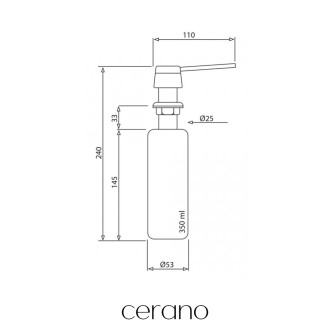 CERANO Dávkovač mycích prostředků bílá matná LIVD-710