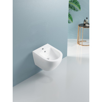 CERANO - Bidet závěsný Verde - bílá lesklá - 36x37x49 cm