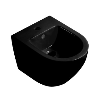 CERANO - Bidet závěsný Fizo - černá lesklá - 36x37x49 cm