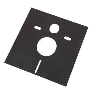 CERANO - Zvukoizolační podložka pro WC závěsné - černá matná - 42x39 cm