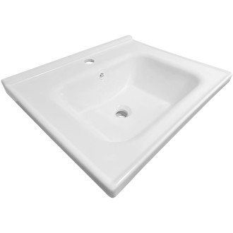 TUANA - Keramické nábytkové umyvadlo Fano - bílá - 60x50 cm