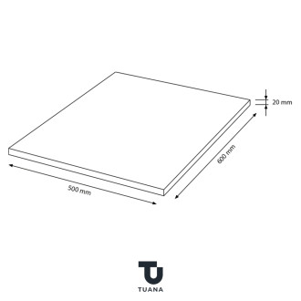 TUANA - Koupelnová deska pod umyvadlo Merito - černá matná - 60 cm