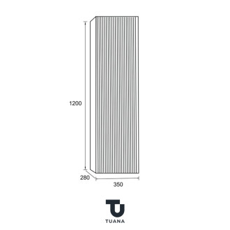 TUANA - Koupelnová skříňka vysoká Merito - bílá matná - 35x120x28 cm