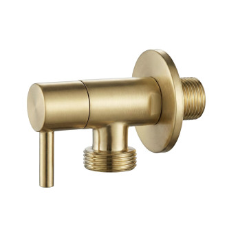 Rohový ventil 1/2" x 3/4" Brush Gold