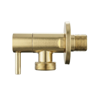 Rohový ventil 1/2" x 3/4" Brush Gold