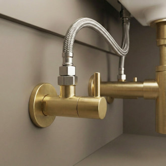 Rohový ventil 1/2" x 3/8" Brush Gold