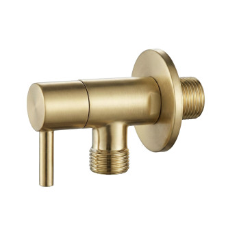 Rohový ventil 1/2" x 3/8" Brush Gold