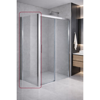 pevné sklo ESTRELA 90x195 cm (chrom, čiré) BCESTR90PSCC