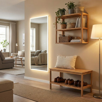 Lavice Naturel Home 78x47x37 cm ořech mat HOMELAV