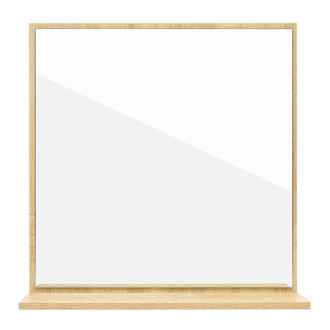 Zrcadlo s poličkou Ceramia Easy 60x61,5 cm světlý dub EASYZRCO