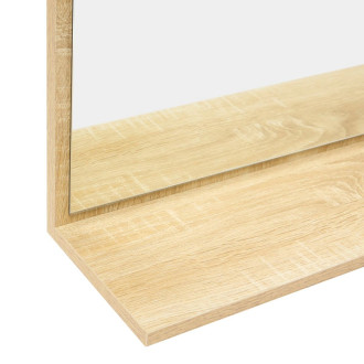 Zrcadlo s poličkou Ceramia Easy 60x61,5 cm světlý dub EASYZRCO