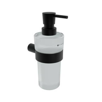Černý dávkovač tekutého mýdla, pumpička mosaz